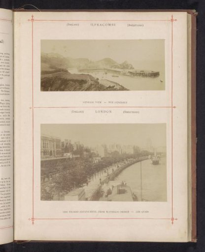 Two views of Ilfracombe and London