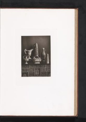 Six earthenware and sandstone jugs, displayed at the Exposition Rétrospective of 1873 in Tours, France