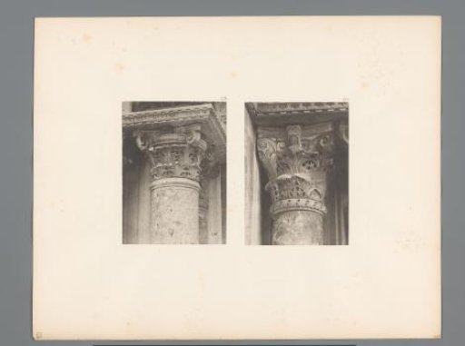 Two images of Corinthian capitals from San Marco in Venice