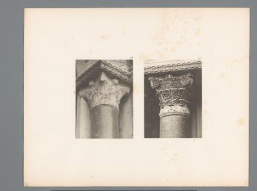 Two images of Corinthian capitals from San Marco in Venice