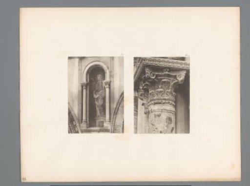 Mosaic of a saint and a Corinthian capital from San Marco in Venice