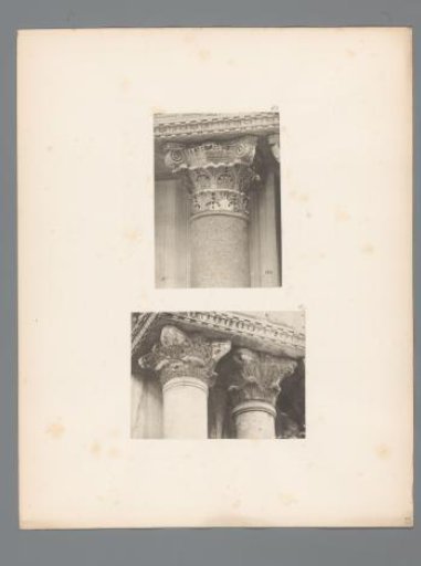 Two images of Corinthian capitals from San Marco in Venice