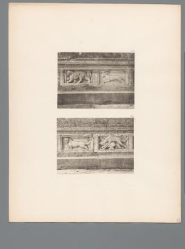 Two details with animals from the exterior of San Marco in Venice