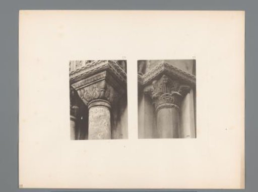 Two images of Corinthian capitals from San Marco in Venice