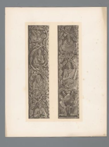 Two images of reliefs, presumably of apostles, from San Marco in Venice