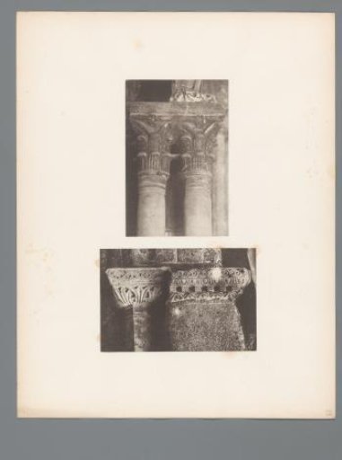 Two images of Corinthian capitals from San Marco in Venice