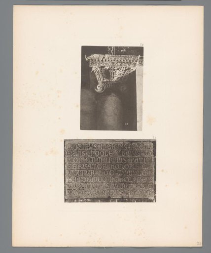 Corinthian column and an inscription from San Marco in Venice