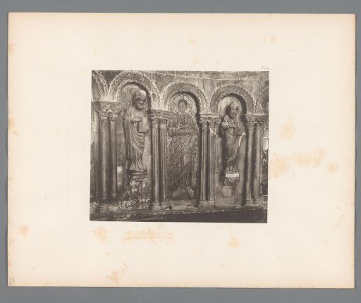 Two Sculptures and a Mosaic, Probably of Apostles, from San Marco in Venice