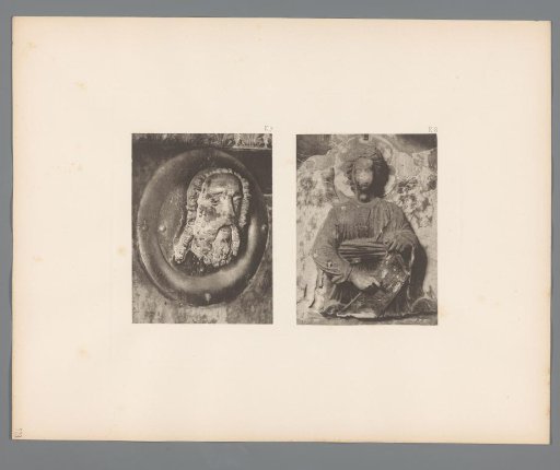 Two Images of Sculptures, Including a Head of Christ, from San Marco in Venice