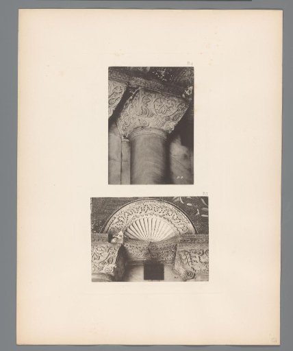 Two images of capitals and details from San Marco in Venice