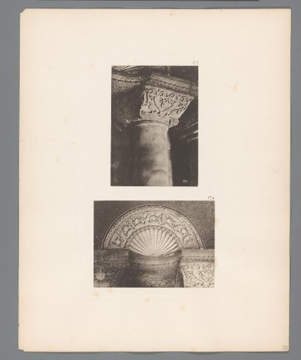 Two images of capitals and details from San Marco in Venice