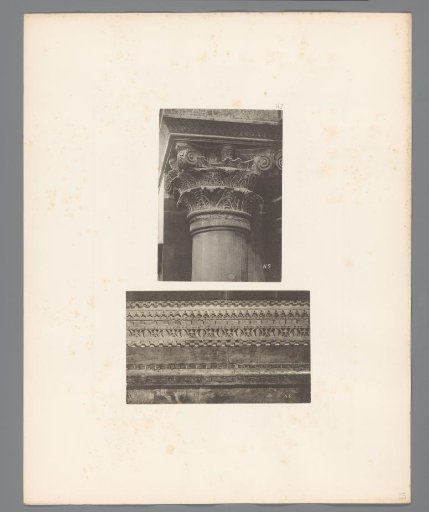 Corinthian capital and a detail of San Marco in Venice