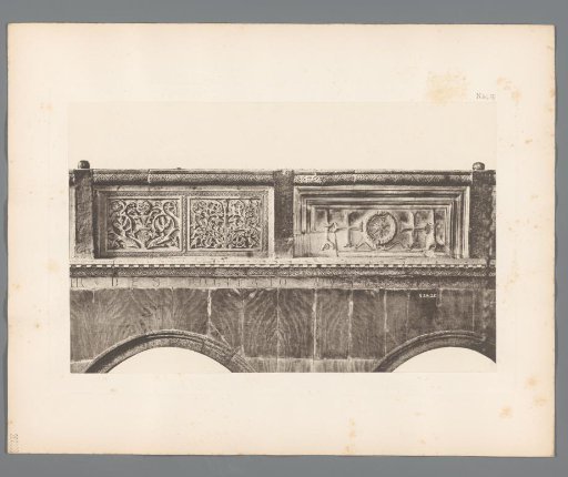 Two balustrades with relief from San Marco in Venice
