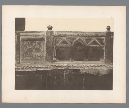 Balustrade with relief from San Marco in Venice