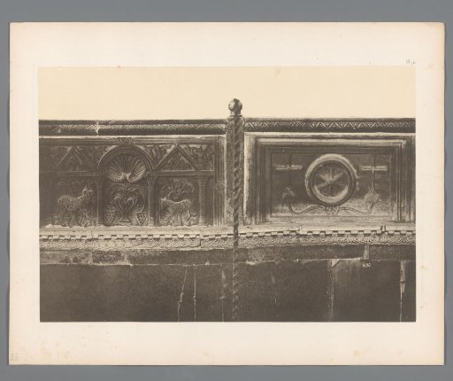 Balustrade with relief from San Marco in Venice