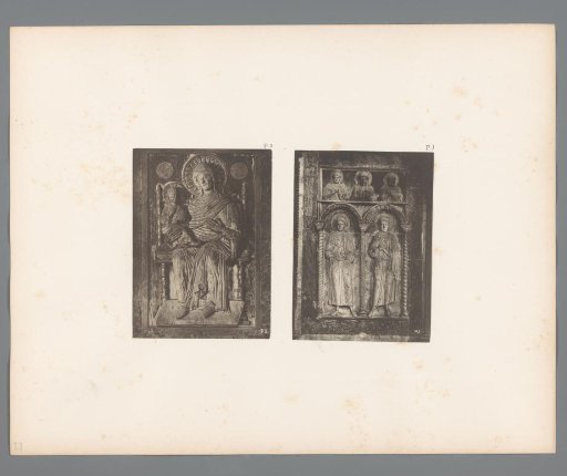 Two Views of Reliefs of Mary with Christ and Saints in San Marco, Venice