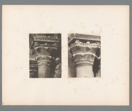 Two Views of Corinthian Capitals from San Marco, Venice