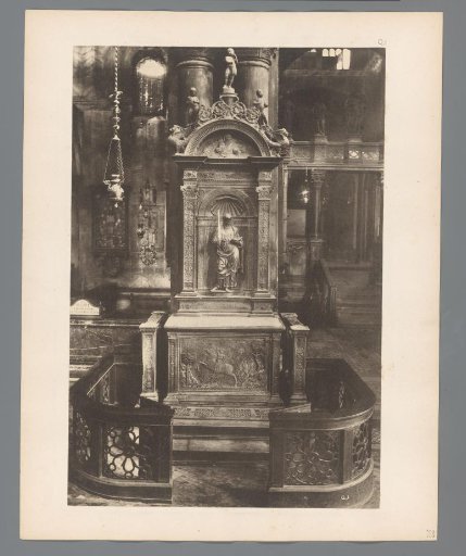 Pulpit with Sculpture of a Saint, Probably Boniface, in San Marco, Venice