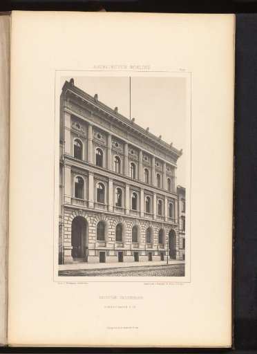 View of the Deutsche Unionsbank at Behrenstrasse 9 and 10 in Berlin, Germany
