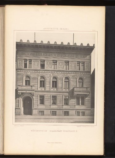 View of the Württemberg embassy at Vossstrasse 10 in Berlin, Germany