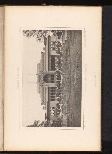 View of a building with garden in the district of Charlottenburg in Berlin, Germany