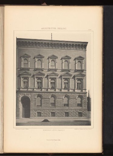 View of a residential house at Vossstrasse 7 in Berlin, Germany