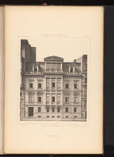 View of a residential house at Lützowplatz 13 in Berlin, Germany