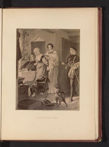 Photographic reproduction of a drawing of a scene from Das Lied von der Glocke by Friedrich Schiller, by A. Müller