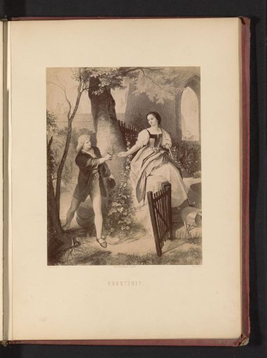 Photographic reproduction of a drawing of a scene from Das Lied von der Glocke by Friedrich Schiller, by A. Müller