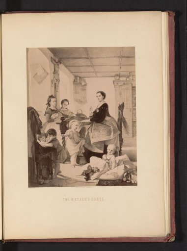 Photographic reproduction of a drawing of a scene from Das Lied von der Glocke by Friedrich Schiller, by A. Müller