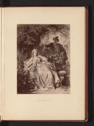 Photographic reproduction of a drawing of a scene from a play by Friedrich Schiller with an impending raid, by Carl Jaeger