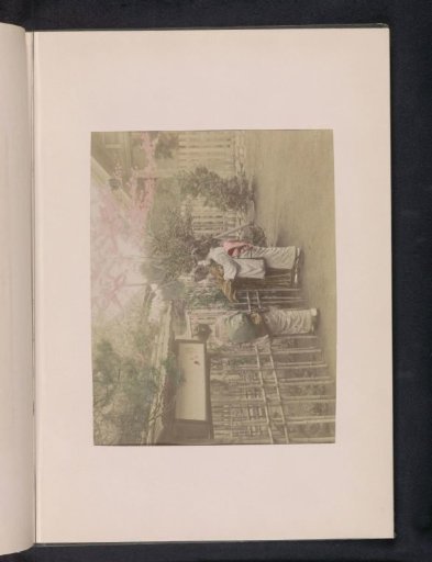 Three women in a garden in Kamakura
