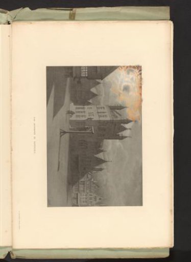 Reproduction of a watercolour of Old Antwerp at the World Exhibition of 1894 in Antwerp, by Frans van Kuyk