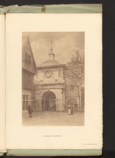 View of the interior of the Kipdorppoort of Old Antwerp at the World Exhibition of 1894 in Antwerp
