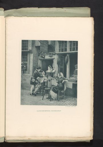 Barber shop for beards in Old Antwerp at the World Exhibition of 1894 in Antwerp