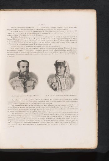 Portrait of Archduke Rudolf of Austria and a portrait of Archduchess Stefanie of Belgium