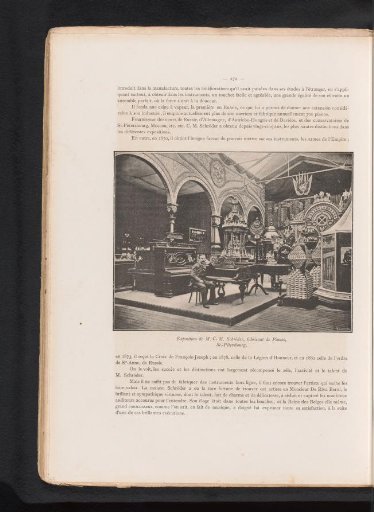 View of the Display of Piano Maker C.M. Schröder at the 1885 World Exhibition in Antwerp