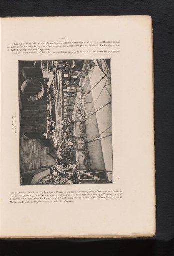 View of the interior of the Brazilian section of the World Exhibition of 1885 in Antwerp