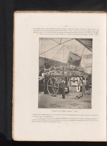 View of the display by J. Pohlig at the 1885 World Exhibition in Antwerp