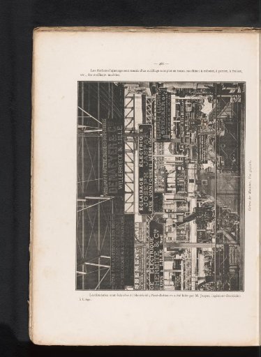 View of the gallery with machines at the 1885 World Exhibition in Antwerp