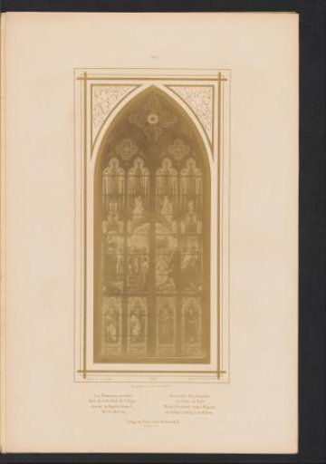Stained-glass window designed by Max Emanuel Ainmiller, in the Cologne Cathedral, Germany