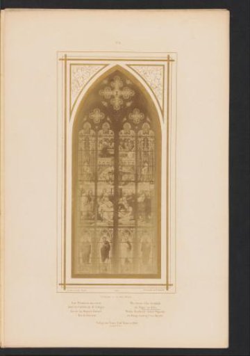 Stained-glass window designed by Max Emanuel Ainmiller, in the Cologne Cathedral, Germany