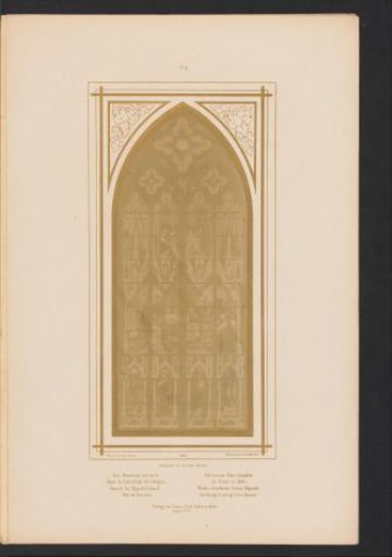 Stained-glass window designed by Max Emanuel Ainmiller, in the Cologne Cathedral, Germany