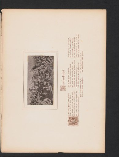 Reproduction of a painting of the murder of a group of peasants by Heinrich von Dörnberg