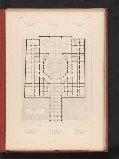Reproduction of a floor plan of the ground floor of the Eden Theatre in Vienna by W. Kuhnen