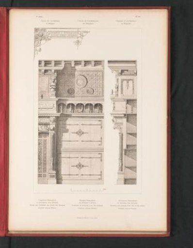 Reproduction of a design for details of the Steenackers warehouse in Antwerp, by Jean-Jacques Winders