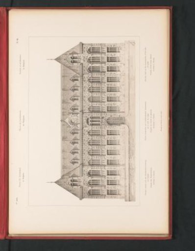 Reproduction of a design for a front elevation of a boys' school, by Louis Boonen