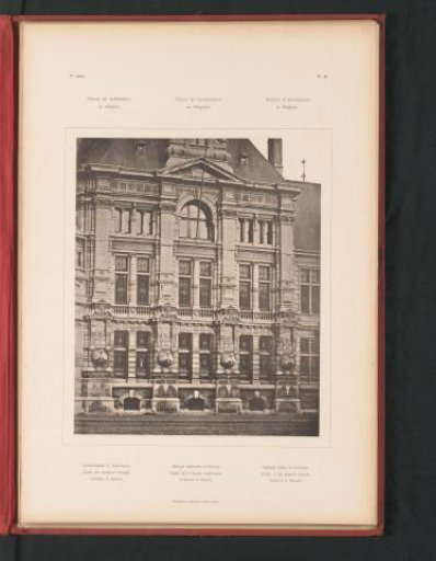 View of the building of the National Bank in Antwerp, Belgium