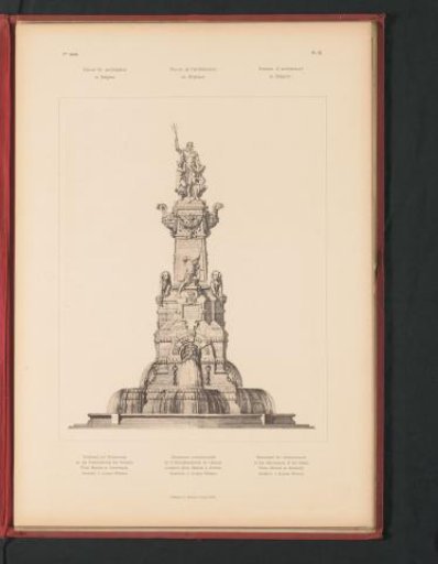 Reproduction of a design for a monument to the freeing of the Scheldt, by Jean-Jacques Winders