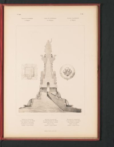 Reproduction of a design for a monument to the freeing of the Scheldt, by Jean-Jacques Winders
